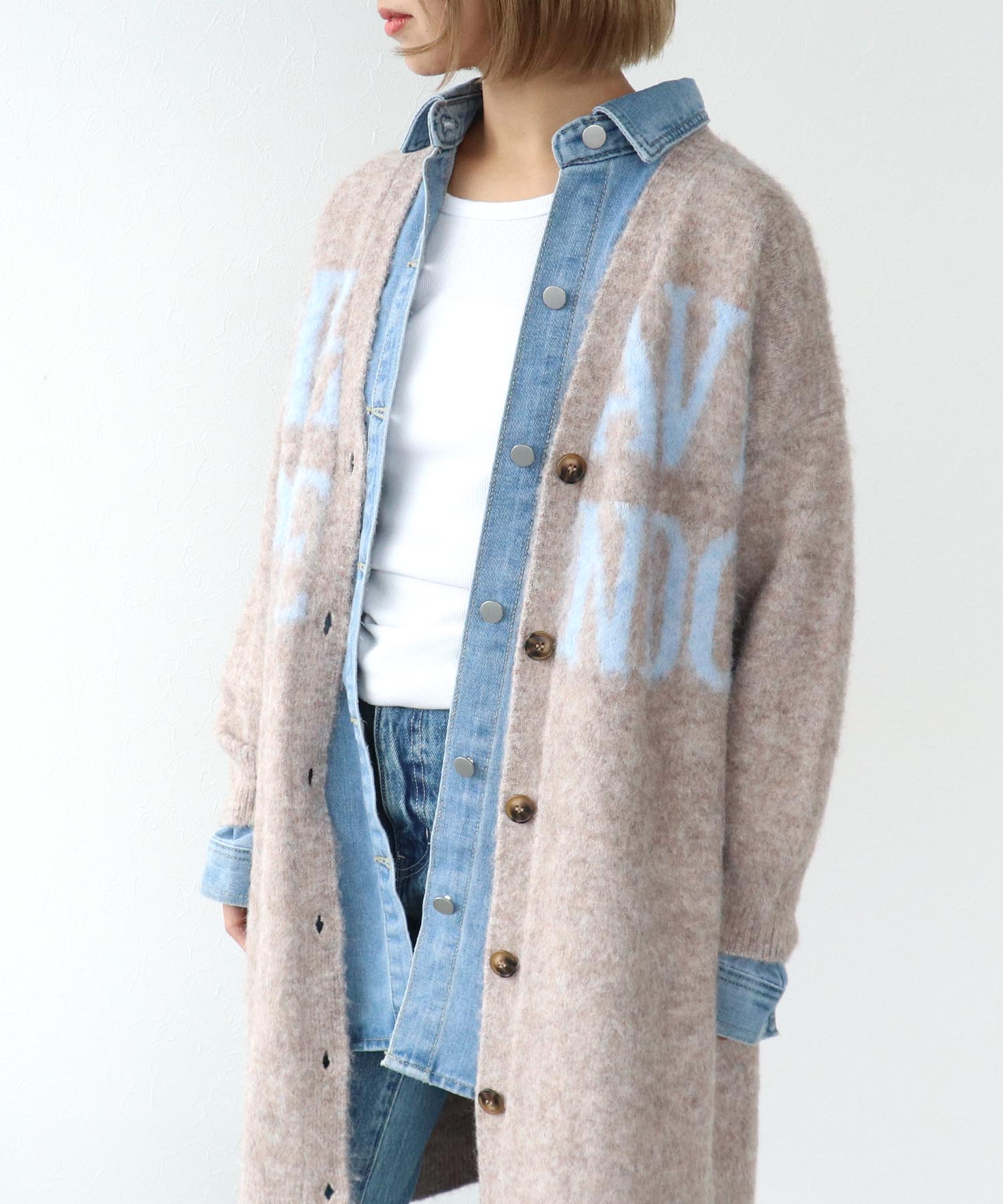 ユキ トリイイ ンターナショナル 　 エンブロイダリー　ロング　カーディガン ユキ トリイイ ンターナショナル エンブロイダリー ロング